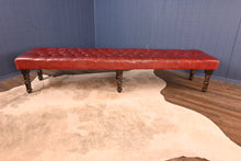 Load image into Gallery viewer, English Tufted Leather Bench - The Barn Antiques