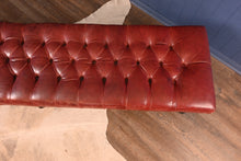 Load image into Gallery viewer, English Tufted Leather Bench - The Barn Antiques