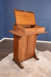 Pine Schoolmaster's Desk/Lectern - The Barn Antiques