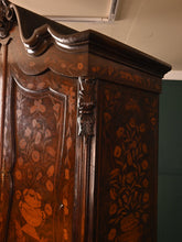 Load image into Gallery viewer, Antique Dutch Marquetry Bombe Cabinet Armoire c.1780 - The Barn Antiques
