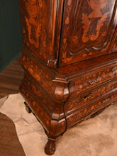 Load image into Gallery viewer, Antique Dutch Marquetry Bombe Cabinet Armoire c.1780 - The Barn Antiques