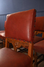 Load image into Gallery viewer, English Handsomely Carved Solid Oak Library Chairs c.1900 - Set of 8 - The Barn Antiques