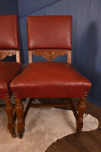 Load image into Gallery viewer, English Handsomely Carved Solid Oak Library Chairs c.1900 - Set of 8 - The Barn Antiques