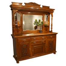 Load image into Gallery viewer, Oak Mirrored Sideboard - The Barn Antiques