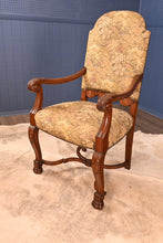 Load image into Gallery viewer, English Solid Oak Upholstered Captains Chair c.1900 - The Barn Antiques