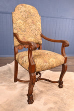 Load image into Gallery viewer, English Solid Oak Upholstered Captains Chair c.1900 - The Barn Antiques
