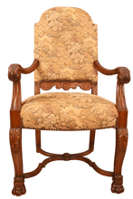 Load image into Gallery viewer, English Solid Oak Upholstered Captains Chair c.1900 - The Barn Antiques