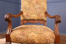 Load image into Gallery viewer, English Solid Oak Upholstered Captains Chair c.1900 - The Barn Antiques