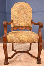 Load image into Gallery viewer, English Solid Oak Upholstered Captains Chair c.1900 - The Barn Antiques