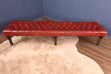 Load image into Gallery viewer, English Tufted Leather Bench - The Barn Antiques