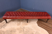 Load image into Gallery viewer, English Tufted Leather Bench - The Barn Antiques