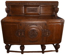 Load image into Gallery viewer, Fitted English Oak Carved Sideboard c.1920 - The Barn Antiques