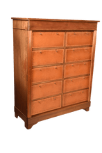 Load image into Gallery viewer, French Walnut Leathered Wellington Document Cabinet - The Barn Antiques