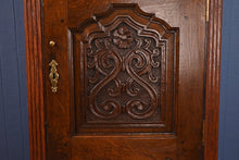 Load image into Gallery viewer, Hand Carved English Oak Hanging Corner Cabinet c.1830 - The Barn Antiques