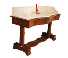 Load image into Gallery viewer, Mahogany Marble Top Console - The Barn Antiques