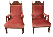 Load image into Gallery viewer, Pair of Victorian Upholstered Chairs - The Barn Antiques