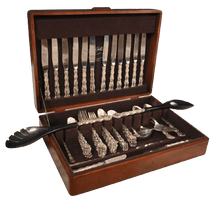 Load image into Gallery viewer, Sterling Silver Flatware Set in Original Box - The Barn Antiques