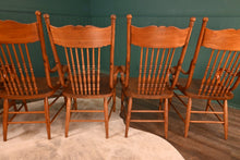 Load image into Gallery viewer, Stunning American Oak Pressed Back Arm Chairs c.1900 - The Barn Antiques