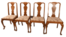 Load image into Gallery viewer, Walnut Queen Anne Style Chairs- Set of Four - The Barn Antiques